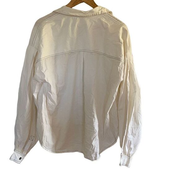 We the Free Free People XS oversized button down long sleeve high low hem shirt - Picture 3 of 7